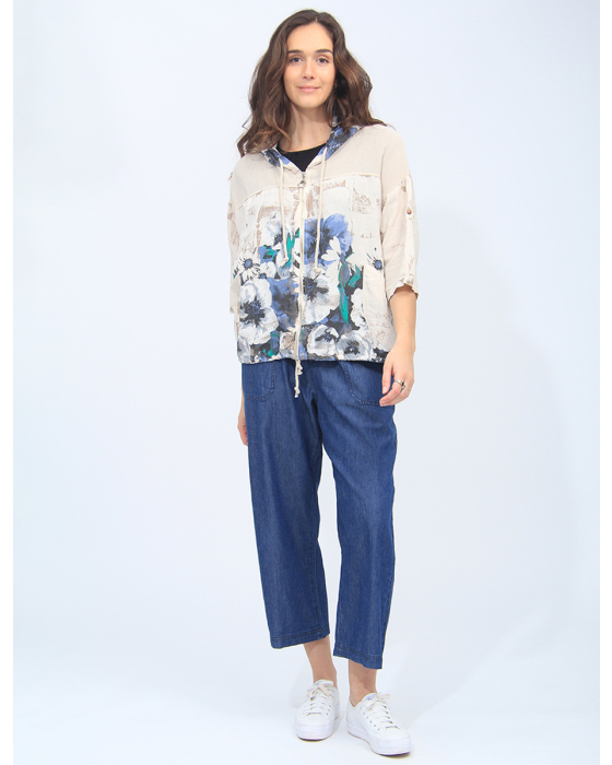 Pantalon Style Jean Large Avec Poches Et Cordon De Serrage Par Dash