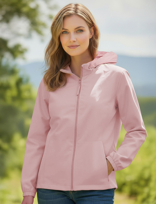 Details Vegan Polka Dot Windbreaker featuring a sleek zip front closure, elastic cuffs, hidden in-seam pockets, and an adjustable hood by Manteaux Manteaux.
