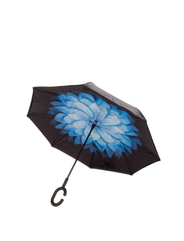 Parapluie imprimé florale s'ouvrant à l'envers