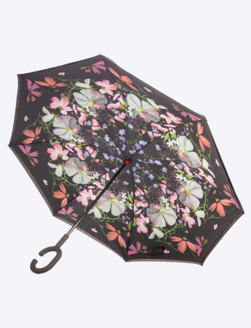 Parapluie Stylé Qui S'ouvre À L'envers Avec Imprimé Floral Par Up-Brella