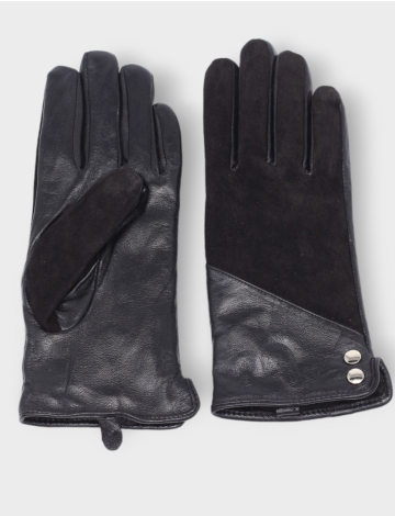 Gants raffinés en cuir et daim compatibles avec les écrans tactiles par Nicci