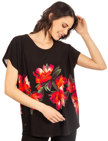 T-shirt avec imprimé floral par VAMP