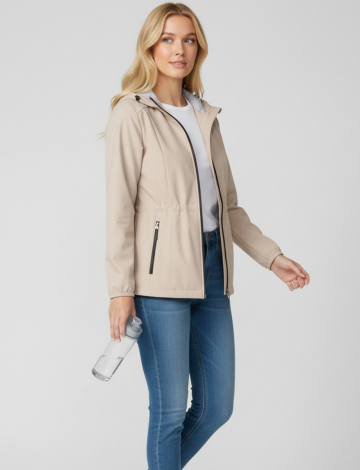 Parka Active Imperméable Légère à Coupe Ajustée avec Capuche par Free Country