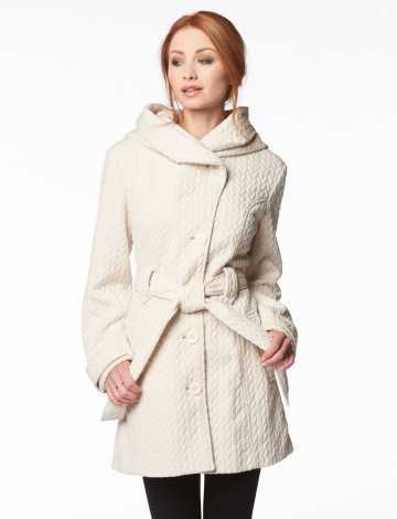 Manteau avec mailles torsadées par M Collection