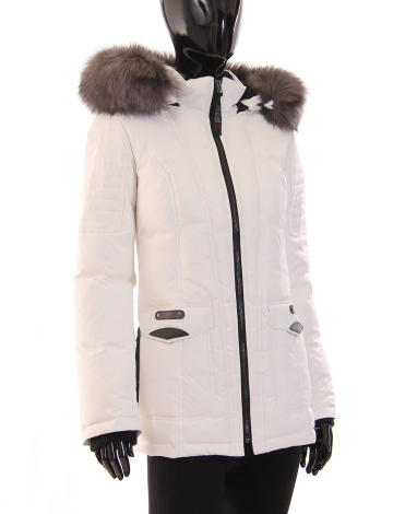 Manteau en duvet avec détails en cuir synthétique par RedX
