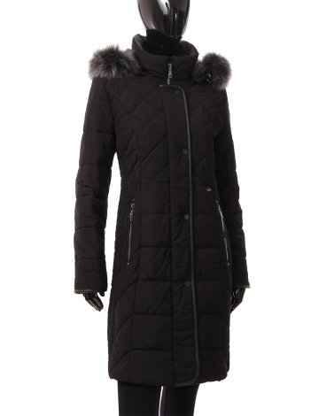 Manteau matelassé avec flanellette et détails en cuir synthétique par Styla